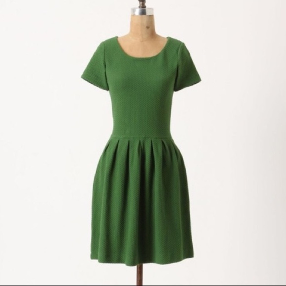 Anthropologie + Ganni Embossed Basket Dress